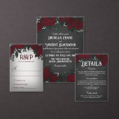 Dark Red Roses Font Gothic Wedding Bedankt (Personaliseer de collectie van deze zelfstandige maker.)