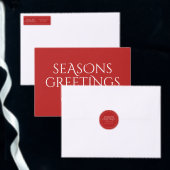 Seizoenen Groeten Red Modern Elegant Business Ronde Sticker