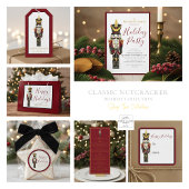 Red Nutcracker Christmas Holiday Return Address  Etiket