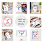 Rode Witte & Blauwe Kleren Jongens Verjaardag Spandoek