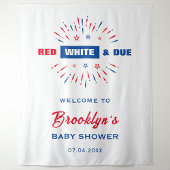 Rood wit en latente nachtkleppen met Baby shower Poster