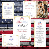 Amerikaanse vlag 4 juli Wedding Enclosure Kaart