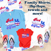 Rood Wit & Twee Verjaardagsuitnodigingen 4 juli Feestdagenkaart