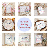 Rode Witte & Komende Baby Shower Uitnodiging