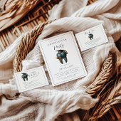 Photo Refined Blue Tooth Laurel Graduation Aankondiging