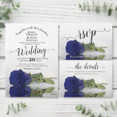 Gewoon liefde elegante marineblauw Roos QR code br Kaart (Personaliseer de collectie van deze zelfstandige maker.)