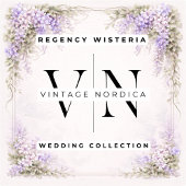 Regency Wisteria Square Wedding Stickers