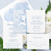 Rehoboth Beach Bruiloft Welkomstroute Bedankkaart