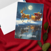 Reindeer Christmas Sleigh Holiday Tissuepapier (Personaliseer de collectie van deze zelfstandige maker.)