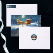 Reindeer Christmas Sleigh Holiday Doormat Deurmat