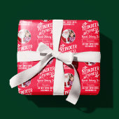 Rendier Express van Santa Photo Christmas White Satijnen Lint