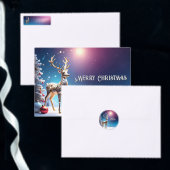 Reindeer Jewels Christmas Holiday Party Invitation Kaart