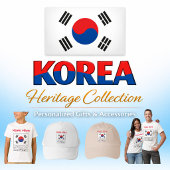 Gepersonaliseerde Republiek Korea Hart Sleutelhanger