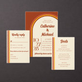 Retro 70s Rainbow Groovy Arch Photo Wedding Gastenboek (Personaliseer de collectie van deze zelfstandige maker.)