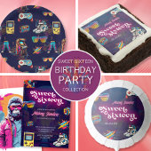 Retro 80's Sweet 16 Verjaardagsfeest Kaart