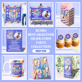 Retro Beste Afstudeerder ooit Red Graduation Party Kaart