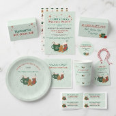 Retro Kerstmis PJ-feest Heet Chocolade Ornament