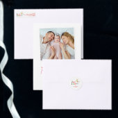 retro kleurrijke kerst met liefde retour adres ronde sticker (Personaliseer de collectie van deze zelfstandige maker.)