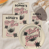 Retro Let's Disco Verjaardag Papieren Bordje