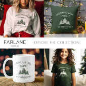 Aangepaste Familienaam Kerstboom Boerderij Foto Keramisch Ornament