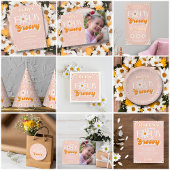 Retro Four Ever Groovy Meisjes 4e Verjaardag Welko Reclamebord Met Voetstuk