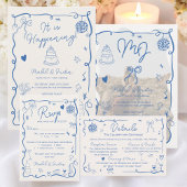 Eigenzinnige zwarte Hand Getrokken Gluten Wedding Poster