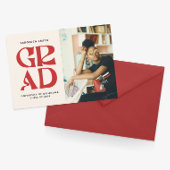 Retro Afstudeerder Afstudeerfeest Uitnodigen Kaart