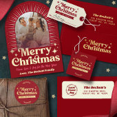 Retro Groovy kerstfeest Acryl Uitnodigingen