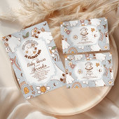 Retro Halloween Little Boo Baby shower Papieren Bordje