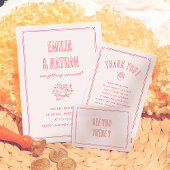 Modern Retro Love Struck Hand Drawn Cupid Wedding Bier Etiket