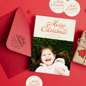 Vrolijk Kerstfeest Retro Vakantie Retour Adres Zelfinktende Stempel