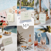 Retro Groene & Gele Strepen Bachelorette Sparkling Wijnetiket