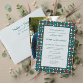 Minimalistisch Blauwgroen Paar Namen en Datum Brui Servet (Personaliseer deze collectie van deze onafhankelijke maker. Test)