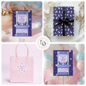 Retro pastel arcade maan en sterren cadeaupapier