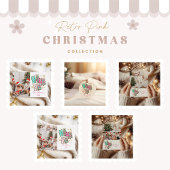 Retro Roze Notenkraker Kerstmis Ronde Sticker