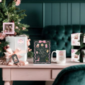 Cacao & Cookies Kerstfeest Retro Pink Santa Kaart