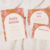 Boho Groovy mama of papa Baby shower spel Kaart