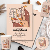 Retro Pastel Roze Rodeo Bachelorette Achtergrond S Wandkleed