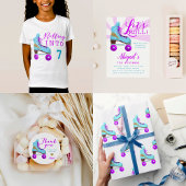 Roller Schaats Verjaardagsfeestje Bedankkaart