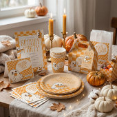 Retro enge cute geest Halloween Cadeaulabel