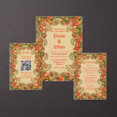 Retro bloem - RSVP kaart (Personaliseer de collectie van deze zelfstandige maker.)