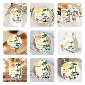 Surfs Up Beach 1e verjaardag uitnodiging