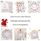 Tea Party Baby shower Kaart