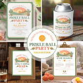 Retro Western Pickleball Dink & Drink Bar Bord Sig