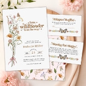 Custom Kleine Wildflower Meisje Baby shower Bloeme Ronde Sticker