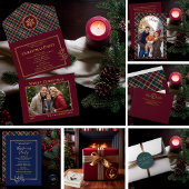 Elegant gouden monogram Plaid - Cranberry Blue Bla Leggings