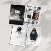 Aanpasbaar Krant Gothic Verjaardagsfeest Kaart