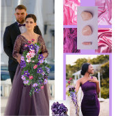 Roze en paarse floraal servet