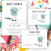 Robot boy Baby shower - dank u Ronde Sticker