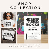 One Rocks Guitar Pick 1st Birthday Party Kaart